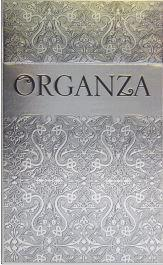 Stylized word Organza in a shaded rectangle