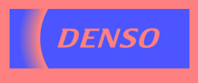 DENSO in red color