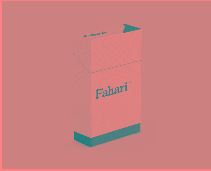 Stylized word, Fahari in black on a white background.