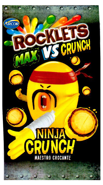 ARCOR ROCKLETS MAX VS CRUNCH NINJA CRUNCH MAESTRO CROCANTE