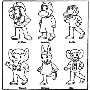 WILLEM NESSIE  KALLE EDWARD BONNIE MAX