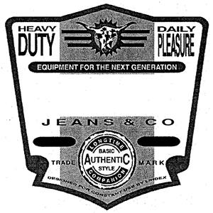 JEANS & CO HEAVY DUTY DAILY PLEASURE EQUIPMENT FOR THE NEXT GENERATION