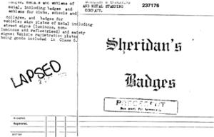 SHERIDAN'S BADGES
