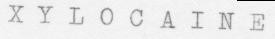 XYLOCAINE