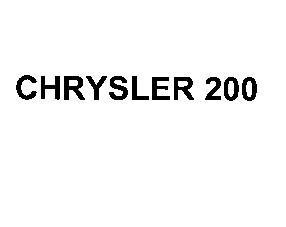 CHRYSLER 200