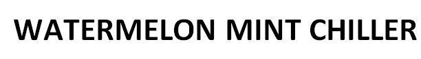 WATERMELON MINT CHILLER