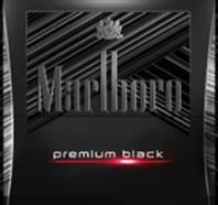 MARLBORO PREMIUM BLACK Label (w/ PM Crest Device & Red Horizontal Line with Light Pulse)