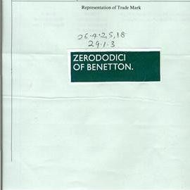 ZERODODICI OF BENETTON.