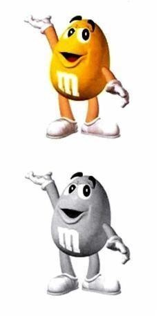 M & M'S Yellow Character & Device ( in series) (col & b/w)