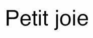 Petit joie