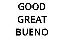 GOOD GREAT BUENO