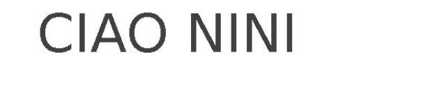 CIAO NINI