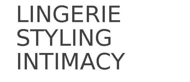 LINGERIE STYLING INTIMACY