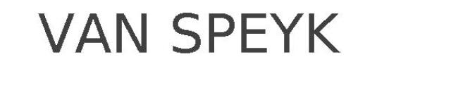 VAN SPEYK
