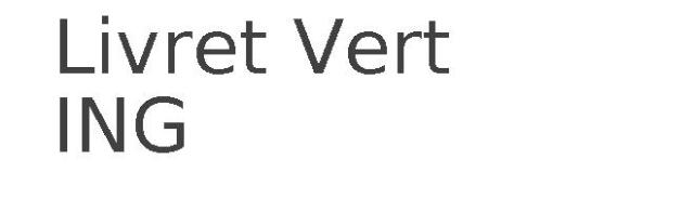 Livret Vert ING