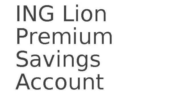 ING Lion Premium Savings Account