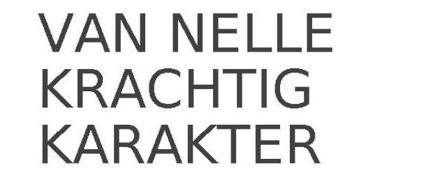 VAN NELLE KRACHTIG KARAKTER