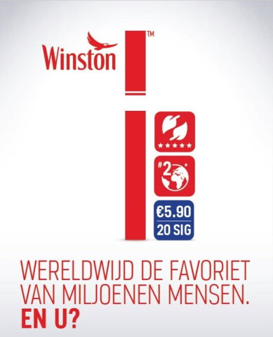 winston wereldwijd de favoriet van miljoenen mensen. en u?