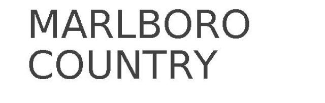 MARLBORO COUNTRY