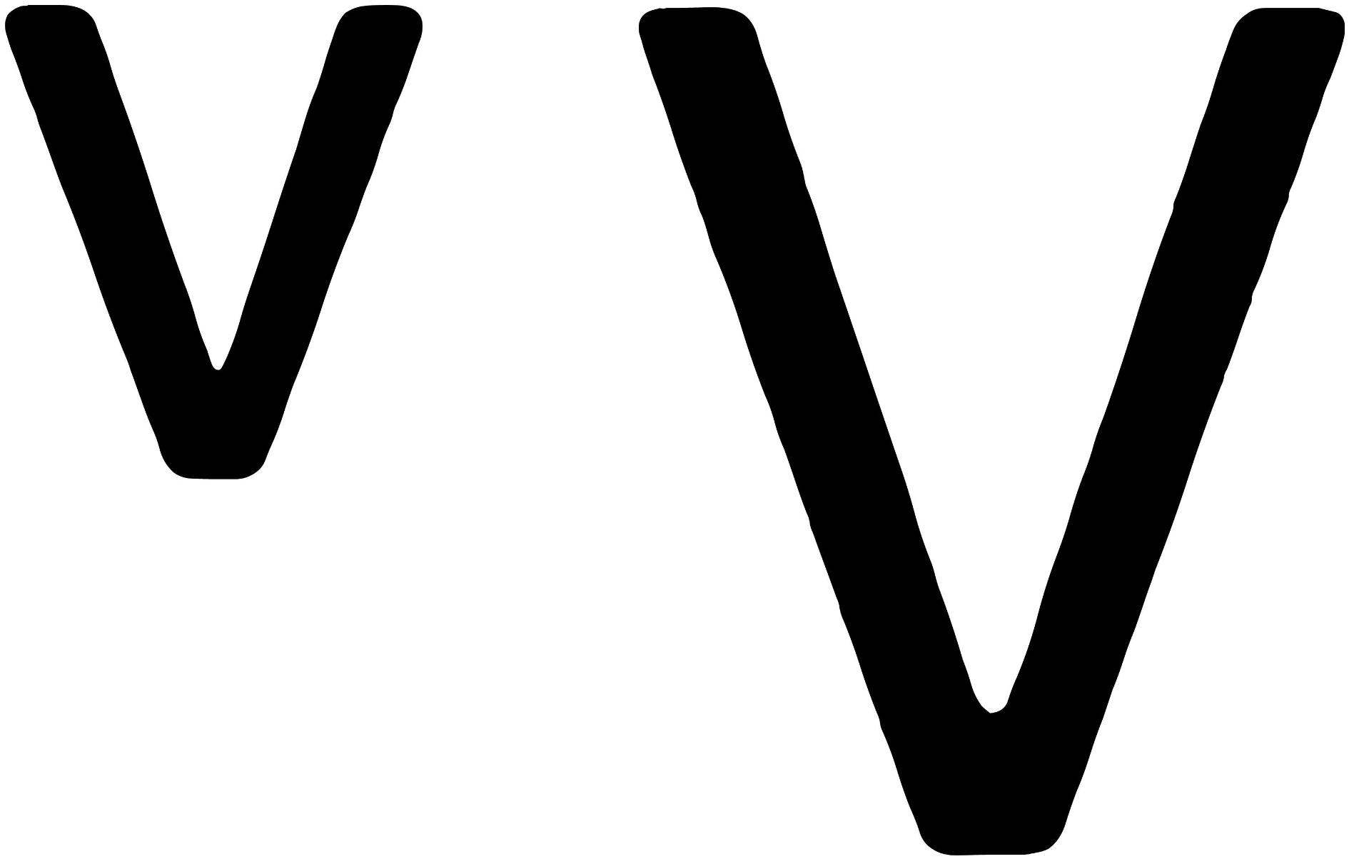 v V
