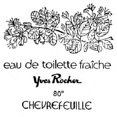 EAU DE TOILETTE FRAICHE YVES ROCHER 80° CHEVREFEUILLE