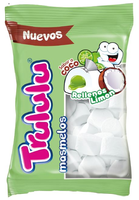 TRULULU MASMELOS SABOR A COCO RELLENOS LIMÓN