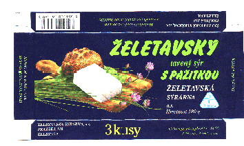 ŽELETAVSKÝ tavený sýr S PAŽITKOU ŽELETAVSKÁ SÝRÁRNA a.s.