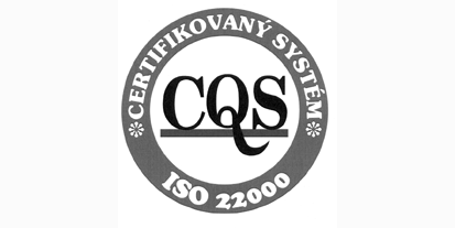 CQS CERTIFIKOVANÝ SYSTÉM ISO 22000