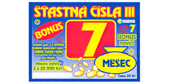 ŠŤASTNÁ ČÍSLA III BONUS 7 MĚŠEC SAZKA