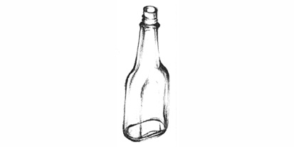 plochá lahev s hrdlem