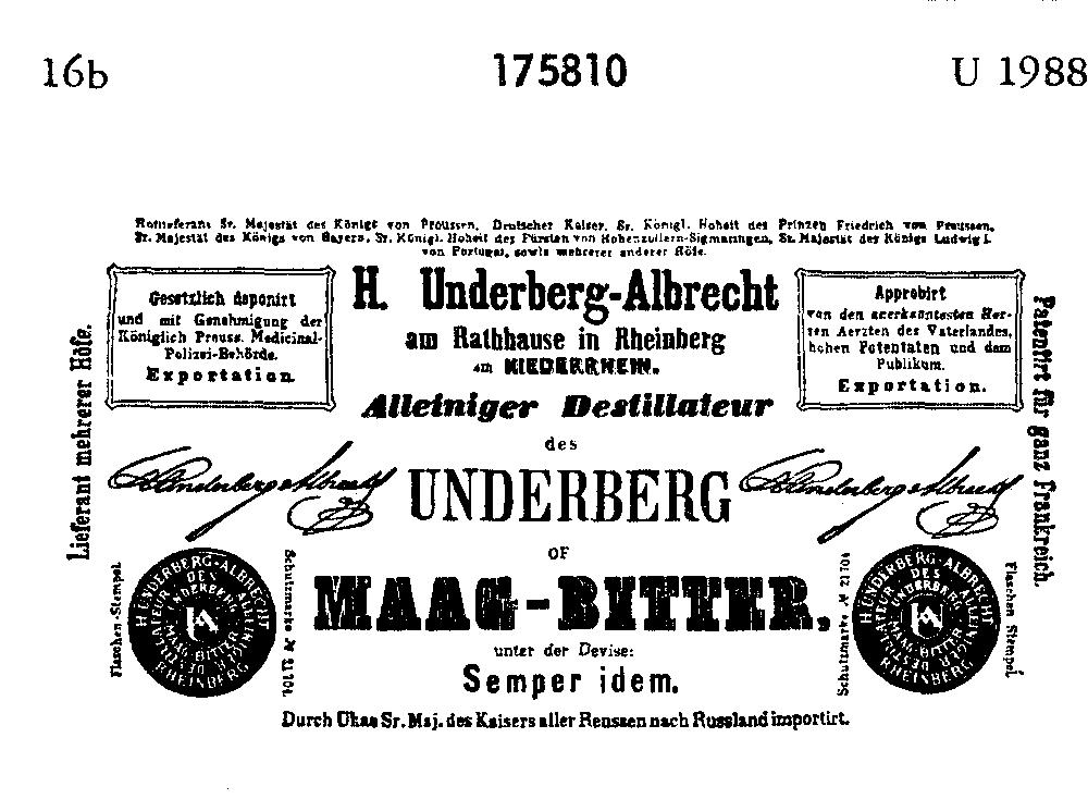 UNDERBERG OF MAAG-BITTER