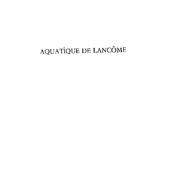 AQUATIQUE DE LANCOME