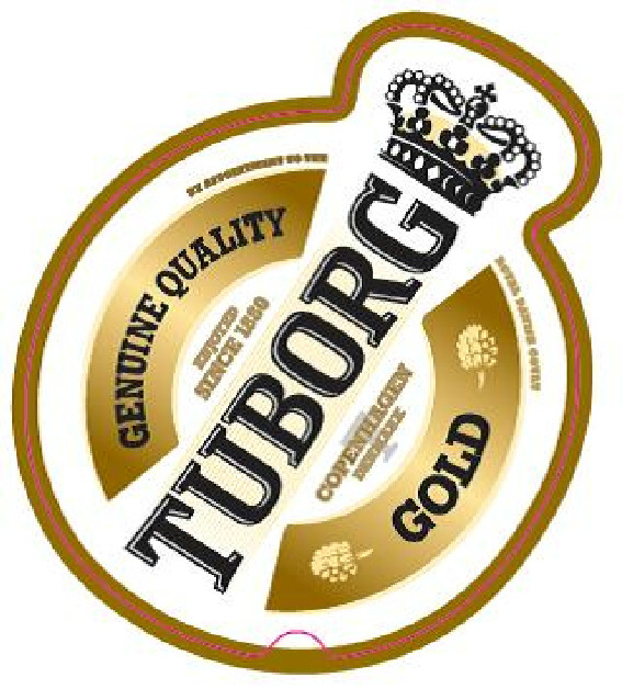 TUBORG GOLD GENUINE QUALITY