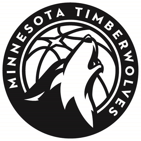 MINNESOTA TIMBERWOLVES with Wolf Head, Star and Ball Design