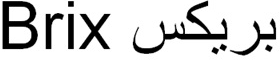 Brix en caractères arabes et latins بريكس