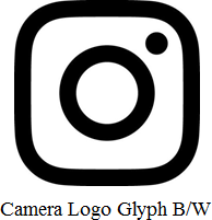 Camera Logo Glyph B/W