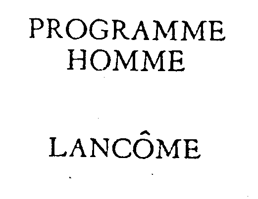 PROGRAMME HOMME LANCÔME