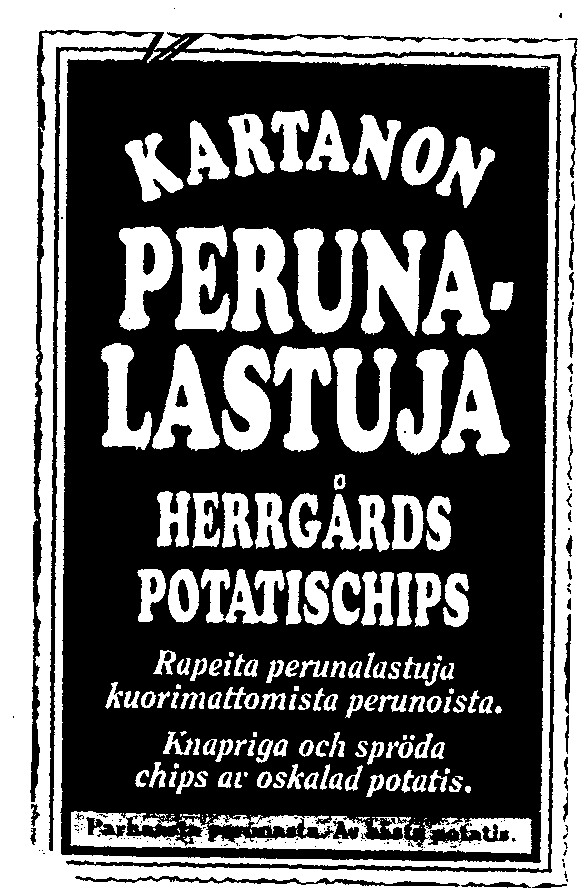 KARTANON PERUNALASTUJA HERRGÅRDS POTATISCHIPS