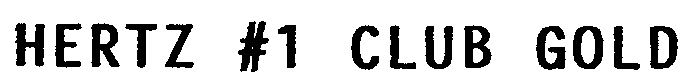 HERTZ #1 CLUB GOLD