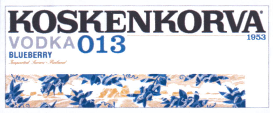 KOSKENKORVA VODKA 013 BLUEBERRY