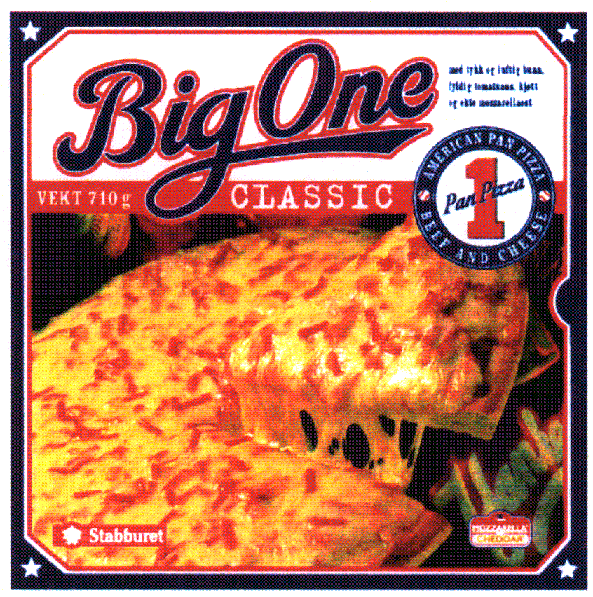 Stabburet Big One CLASSIC AMERICAN PAN PIZZA 1 BEEF AND CHEESE