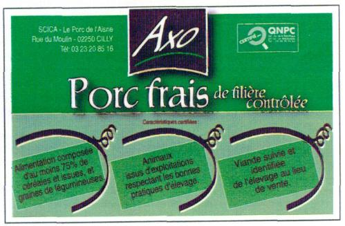 Axo QNPC Porc frais de filière contrôlée