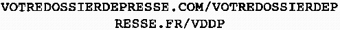 VOTREDOSSIERDEPRESSE.COM/VOTREDOSSIERDEPRESSE.FR/VDDP