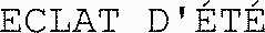 ECLAT D'ÉTÉ