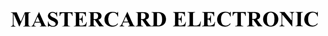 MASTERCARD ELECTRONIC