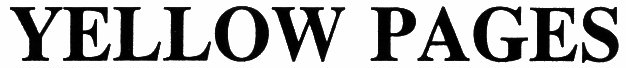 YELLOW PAGES