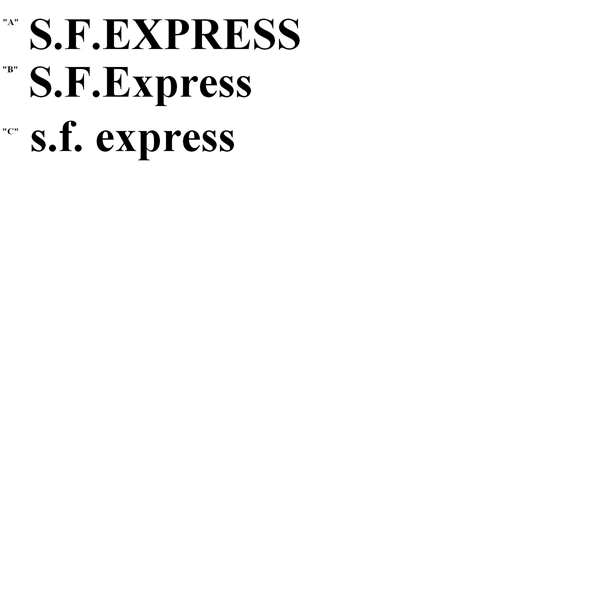 S.F.EXPRESS S.F.Express s.f. express