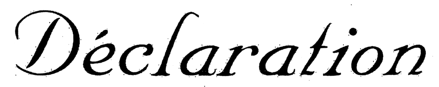 Declaration