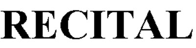 RECITAL
