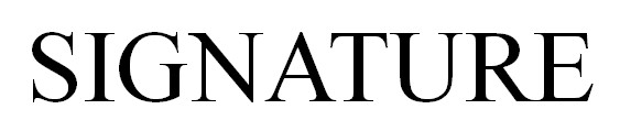 SIGNATURE